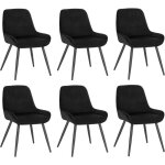 Woltu chaises de salle à manger lot de 6 chaises relaxantes en velours ergonomiques avec dossier noir ... Woltu chaises de salle à manger lot de 6 chaises relaxantes en velours ergonomiques avec dossier noir ...