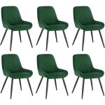 Woltu chaises de salle à manger lot de 6 chaises relaxantes en velours ergonomiques avec dossier vert ... Woltu chaises de salle à manger lot de 6 chaises relaxantes en velours ergonomiques avec dossier vert ...
