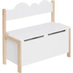 Woltu coffre de rangement pour enfants 2 en 1 banc et coffre à jouets avec dossier 60x25. 5x55cm blanc ... Woltu coffre de rangement pour enfants 2 en 1 banc et coffre à jouets avec dossier 60x25. 5x55cm blanc ...