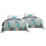 Woltu couverture de lit lot de 2 couvre - lits design patchwork couette boutis imprimée jeté de lit 150x200cm ... Woltu couverture de lit lot de 2 couvre - lits design patchwork couette boutis imprimée jeté de lit 150x200cm ...