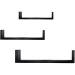 Woltu tagre murale lot de 3 pour livres - cd - dvd tagre murale en forme de u pour placer image - ...