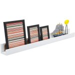 Woltu tagre murale en mdf pour livres - cd - dvd tagre murale de 100cm de long pour placer image ...