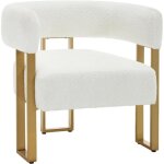 Woltu fauteuil salon chaise relax fauteuil crapaud avec dossier large et pieds en mtal tissu chenille ...
