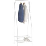 Woltu meuble dentre vestiaire portemanteau mobile avec tagre  chaussures  2 niveaux 585x32x158cmblanc ...
