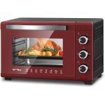 Woltu mini four 28l four � pizza 1600 w 100 - 230�c minuterie 0 - 60 min 3 modes de cuisine rouge + noir ...