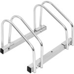 Woltu râtelier vélo pour 2 vélos au sol porte - vélo en acier inoxydable argenté 40 x 29 x 26 cm Woltu râtelier vélo pour 2 vélos au sol porte - vélo en acier inoxydable argenté 40 x 29 x 26 cm