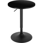 Woltu table de bar ronde r�glable en hauteur 695 - 915 cm pivotante � 360� table de bistrot noir bt35sz ...