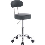 Woltu tabouret de bar pivotanttabouret de travail  roulettes dossier et hauteur rglableen similicuirgris ...