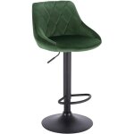 Woltu tabouret de bar sige bien rembourr en velours chaise de bar hauteur rglable pieds en mtal vert ...