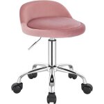 Woltu tabouret de bureau avec dossier chaise dordinateur à roulettes réglable en hauteur 43 - 545cm rose ... Woltu tabouret de bureau avec dossier chaise dordinateur à roulettes réglable en hauteur 43 - 545cm rose ...