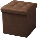 Woltu tabouret pouf coffre bote de rangement repose - pied cube sige pliable gagner de lespace 375x375x38cmb ...