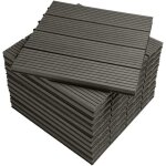Woltu wpc carrelage de sol 30x30cmrevtement de sol pour extrieur en composite bois - plastiquegris(22 ...