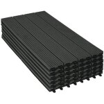 Woltu wpc dalle de sol rev�tement carrelage 30x60cm pour jardin terrasse anthracite 12 pi�ce - 2 m� gtf005an ...