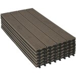 Woltu wpc dalle de sol rev�tement carrelage 30x60cm pour jardin terrasse brun 12 pi�ce - 2 m� gtf005br ...