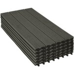 Woltu wpc dalle de sol rev�tement carrelage 30x60cm pour jardin terrasse gris 12 pi�ce - 2 m� gtf005gr ...
