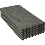 Woltu wpc dalle de sol rev�tement carrelage 30x60cm pour jardin terrasse gris clair 12 pi�ce - 2 m� gtf005hgr ...