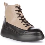 Wonders maya bottines compensées en cuir à lacets et à fermeture latérale pour femmes en noir taupe (noir ... Wonders maya bottines compensées en cuir à lacets et à fermeture latérale pour femmes en noir taupe (noir ...