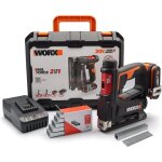 Agrafeuse / cloueuse - worx - wx843 - sans fil 20v - batterie 2ah - 500 clous et agrafes inclus