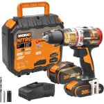 Worx nitro wx354. 1 perceuse � percussion sans fil brushless 18v / 20v max powershare 60 n�m