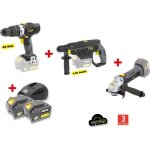 X - fit pack  gros ?uvre  3 machines 18v + 2 batteries 18v 3. 0ah : perceuse percu / visseuse + marteau ...
