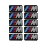 X10 logo m tech bmw sticker 3d emblme insigne autocollant 19x11mm jantes volant