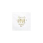 X20 serviette papier all you need is love dor�