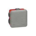Boite de dérivation étanche - legrand - x3 - carré 80x80 mm - couleur rouge - ip55 / ik07 Boite de dérivation étanche - legrand - x3 - carré 80x80 mm - couleur rouge - ip55 / ik07
