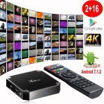 X96mini android 7. 1 4 dcodeur stream tv box quad core 2 + 16g 2. 4ghz wifi 4kx2k hd lecteur multimedia ...