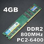 Xiede 2pcs 4g m�moire ram dimm ddr2 800mhz 2 - 6400 desktop laptop amd 240 pin