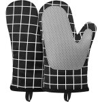 Xjydncg gants de four gants de cuisine silicone coton résistant à chaleur et antidérapant - 1 paire (black) ... Xjydncg gants de four gants de cuisine silicone coton résistant à chaleur et antidérapant - 1 paire (black) ...