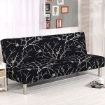 Xjydncg housse clic clac 3 places 190 - 210cm housse canapé extensible sans accoudoir(fleure noir) Xjydncg housse clic clac 3 places 190 - 210cm housse canapé extensible sans accoudoir(fleure noir)