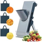 Xjydncg mandolines de cuisine 4 en 1 coupe lgumes manuel multifonction trancher rpe  fromage ensemble ...