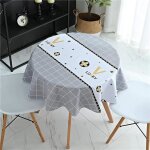 Xjydncg nappe ronde 140 cm - impermeable pvc ecologique nappe ronde toile cirée - gris Xjydncg nappe ronde 140 cm - impermeable pvc ecologique nappe ronde toile cirée - gris