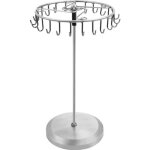Xjydncg porte bijoux rotatif en métal argenté (23 crochets) - h348 x l205 cm - tour de presentoir bijoux ... Xjydncg porte bijoux rotatif en métal argenté (23 crochets) - h348 x l205 cm - tour de presentoir bijoux ...