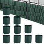 Brise vue - xmtech - 10 pices - pvc rigide - 250 cm x 19 cm - vert