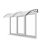 Xmtech 100x200cm auvent de porte marquise dentrée fenêtre store solaire abri banne entrée en polycarbonate ... Xmtech 100x200cm auvent de porte marquise dentrée fenêtre store solaire abri banne entrée en polycarbonate ...