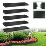 Xmtech 15m bordure de jardin en mtal galvanis flexible 100 x 18 cm palissade bordure de pelouse pour ...