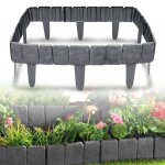 Xmtech 25m bordure de jardin palissade en plastique bordure de parterre rsistant aux intempries (10 ...