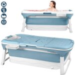 Xmtech baignoire pliable 148x60x53cm portable plastique baignoire pliable à poser avec tablette pour ... Xmtech baignoire pliable 148x60x53cm portable plastique baignoire pliable à poser avec tablette pour ...