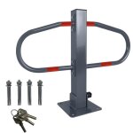Barrière de parking pliable - xmtech - 73x18x51cm - acier - 4 bandes réfléchissantes - 2 clés incluses ... Barrière de parking pliable - xmtech - 73x18x51cm - acier - 4 bandes réfléchissantes - 2 clés incluses ...