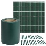 Brise - vue - xmtech - 65m x 19cm - film pvc anti regards - 30 fixations - vert