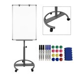 Xmtech chevalet de confrence 60x90cm tableau blanc magntique avec roulettes rglable en hauteur magntique ...