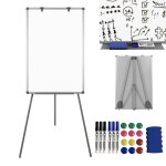 Chevalet de confrence xmtech - tableau blanc magntique avec trpied - rglable en hauteur - effaable ...