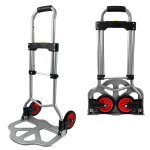 Xmtech diable pliable - chariot de transport charge maximale 80 kg chariot de manutention acier avec ...