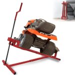 Cric de tracteur de pelouse - xmtech - l�ve - tondeuse - capacit� 400 kg - universel - rouge