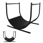 Xmtech porte - bches de bois demi - cercle charge 30 kg panier  bches en mtal pour bois de chemine ...