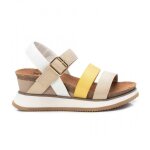 Xti - sandales  plateforme - beige et jaune - beige - 41 - chaussures femme