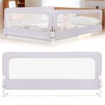 Xuanyu barri�re de lit 1pcs - 150 cm - gris - fixation sous le matelas