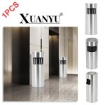 Xuanyu cendrier sur pied avec poubelle inox60cmamovible entr�e bureau gris argent� 24. 5 * 25 * 60cm1pcs ...