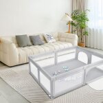 Xuanyu - parc b�b� - pliable - int�rieur - xxl - avec grille de protection respirante - avec boule - ...